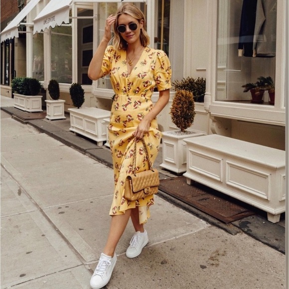 Jill Jill Stuart Puff Sleeve Floral Dress - Picture 1 of 8